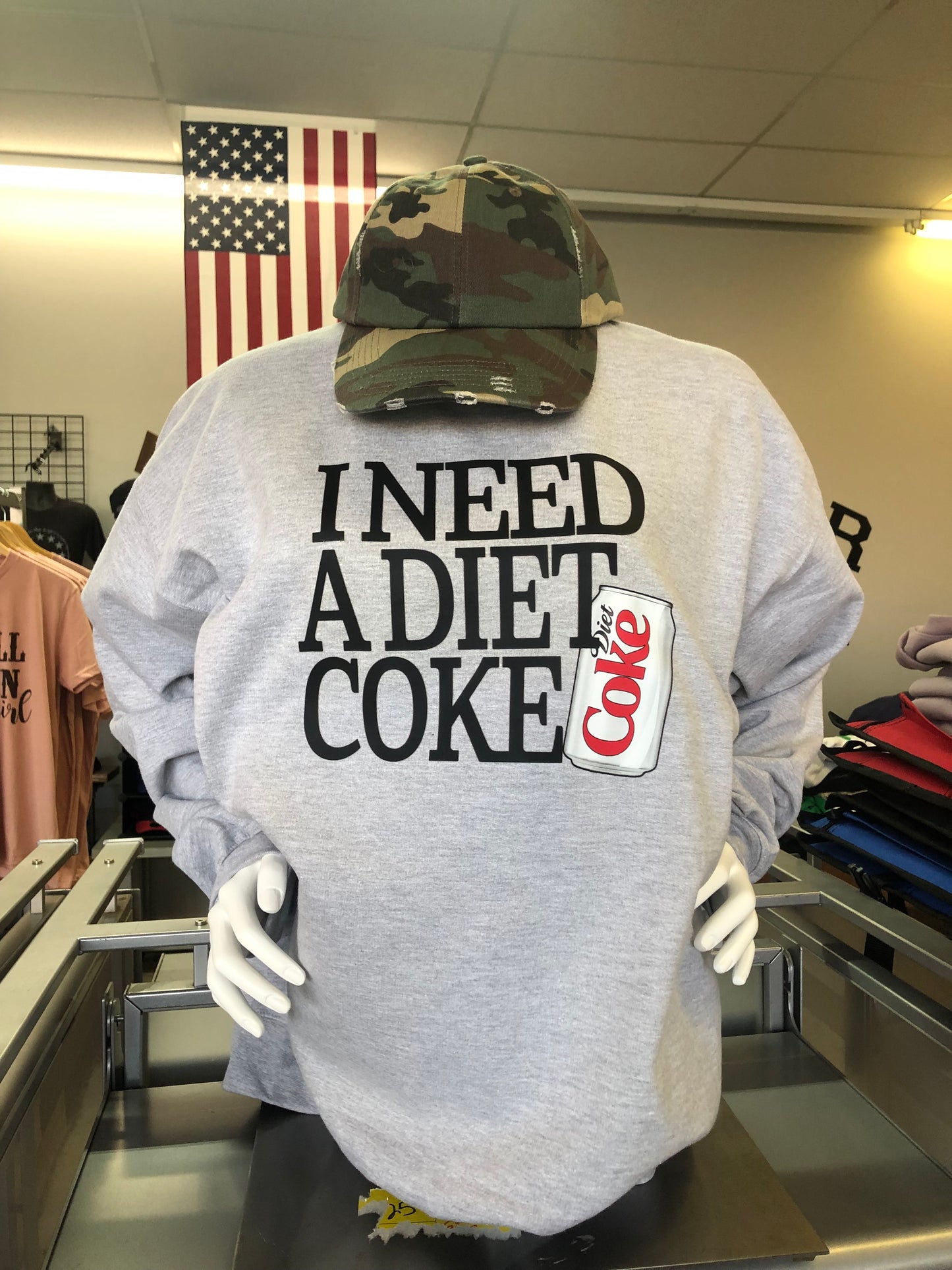 I NEED A DIET COKE - SOFTSTYLE CREW