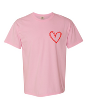 Load image into Gallery viewer, Double Hearts, Valentine&#39;s Day, Crewneck T-Shirt
