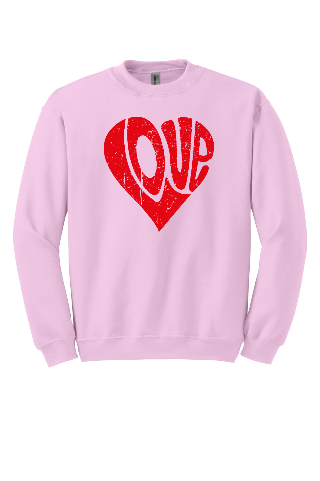 Retro Love Heart, Valentine's Day, Crewneck Sweatshirt