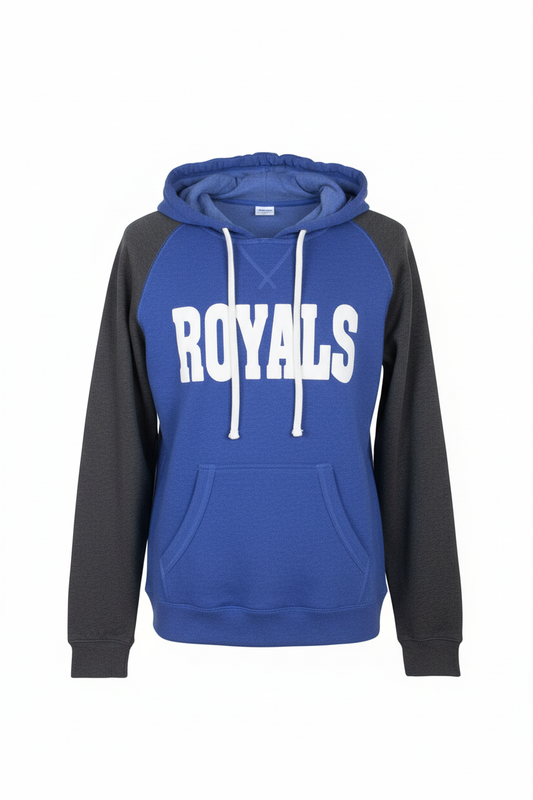 Puff Ink EH Royals - District Ladies Lightweight Fleece Raglan Hoodie