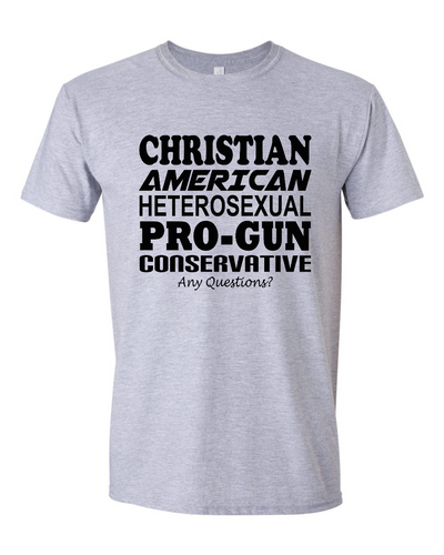 Christian, American - Say it all with one t-shirt