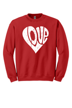 Load image into Gallery viewer, Retro Love Heart, Valentine&#39;s Day, Crewneck Sweatshirt