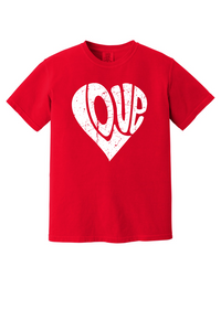 Retro Love Heart, Valentine's Day, Crewneck T-Shirt