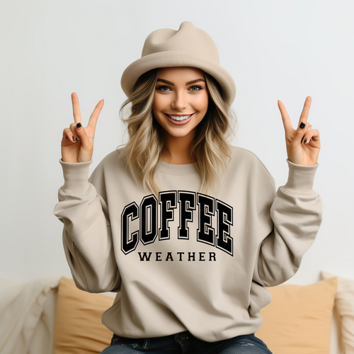Coffee Weather - Softstyle Crew neck Sweatshirt